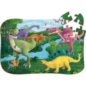 Quebra-Cabeça Dinossauros 48 Peças - Brincadeira de Criança