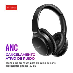 Fone de Ouvido Headphone AIWA HP-01-B BT ANC Alta Definição