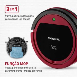 Robô Aspirador de Pó Smart Clean RB-07 Bivolt