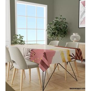 Toalha De Mesa Retangular 6 Lugares Wevans Rosa