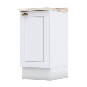 Balcão 1 Porta 40 Cm Americana Branco Com Tampo Calcare - Henn