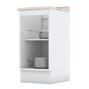 Balcão 1 Porta 40 Cm Americana Branco Com Tampo Calcare - Henn