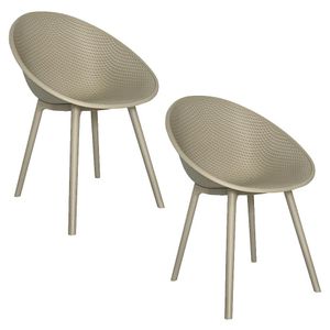Kit 2 Cadeiras Área Externa de PP Marina com Base Desmontável Fendi G56 - Gran Belo