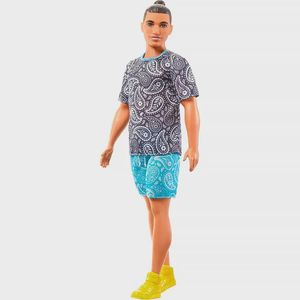 Barbie Boneco Ken Moreno Com Coque 204 - Mattel