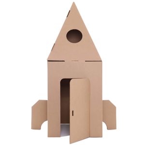Foguete Infantil de Papelão Para Colorir - Eu Amo Papelão