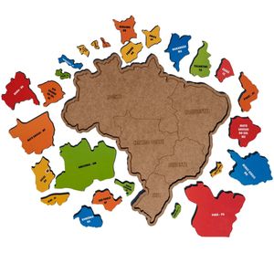 Quebra-cabeça Mapa Com Regiões Estados E Capitais 314.4