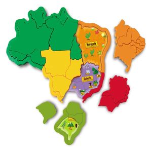 Quebra-Cabeça Mapa do Brasil 3D Plástico - Elka