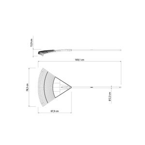 Vassoura Com 30 Dentes Tramontina Preto 120 Cm