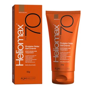 Melora Heliomax Protetor Solar Gel Creme Facial  Fps 70 Tom Médio Escuro 50g