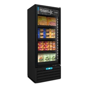 Freezer Conservador Vertical Dupla Ação Porta De Vidro 490 Litros Vf55ah All Black 127v 127v