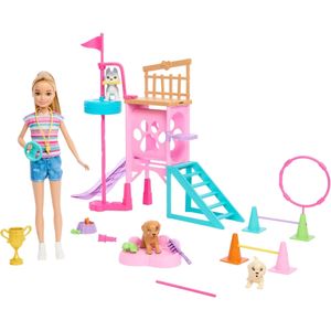 Boneca Barbie Stacie Conjunto Treinadora De Cachorros - Mattel HRM10