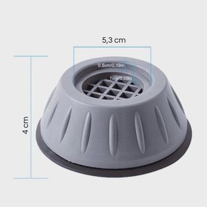 Kit 4 Pé Máquina Lavar Almofada Anti Vibração Suporte