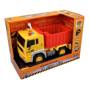 Caminhão Caçamba Fricção com Luz e Som Dm Toys - 5697