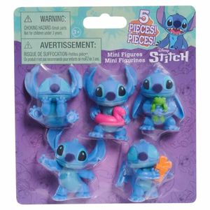 Stitch Conjunto 5 Mini Bonecos de 4cm Colecionáveis - Disney