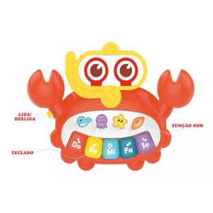 Teclado Musical Infantil Carangueijo Fenix - FBB-622