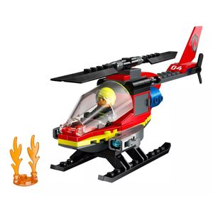 Lego City 85 Peças Helicóptero Dos Bombeiros - 60411