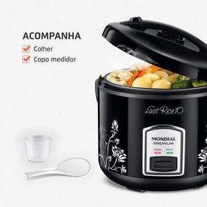 Panela De Arroz Elétrica FasT Rice 5 Mondial - Preto - 220V