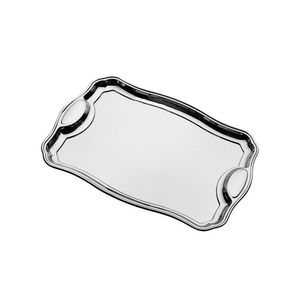 Bandeja Tramontina Retangular Em Inox Com Alças 34 X 24 Cm