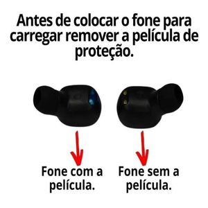 Fone De Ouvido Bluetooth Preto In-Ear P/ Moto G52