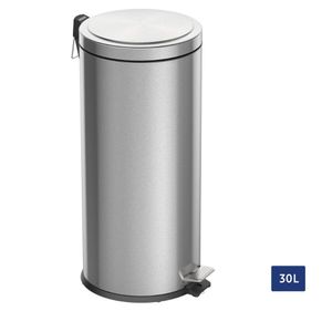 Lixeira Inox com Pedal Tramontina Brasil Plus com Balde 30 L