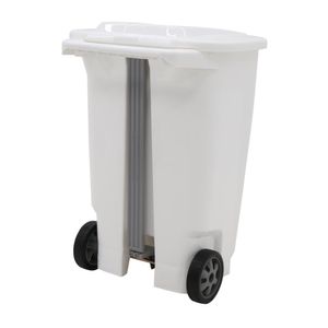 Lixeira Tramontina T-Force 100L com Rodas em Polipropileno Branco