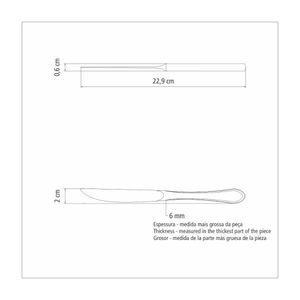 Faca para Churrasco Tramontina Italy 6mm em Aço Inox Forjado