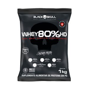 WHEY  PROTEIN CONCENTRADO 80% HD - CAVEIRA PRETA WHEY 80% HD - BAUNILHA