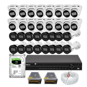 Kit Intelbras 32 Câmeras Vhd 1130 30m Dvr MHDX 1232 Hd 6tb
