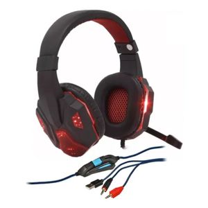 Fone de Ouvido Headset Gamer KNUP KP-397 + Adaptador para PS4 XBOX PC Celular Notebook Vermelho