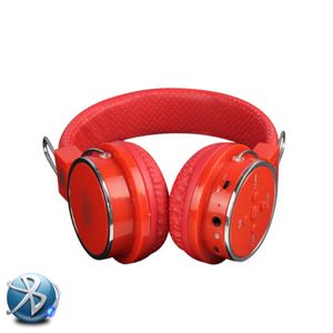 Fone de Ouvido Bluetooth Micro SD FM B05 Dobravel com Microfone Vermelho