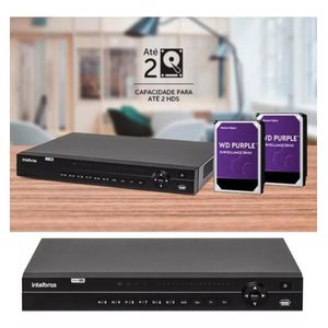 Dvr Gravador de vídeo 32 canais Intelbras MHDX 1232 + HD 3TB