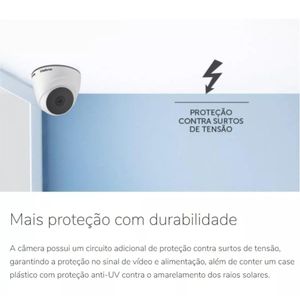 kit 4 Câmera de segurança Intelbras VHL 1220 D com resolução de 2MP visão noturna incluída branca