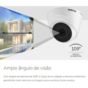 kit 4 Câmera de segurança Intelbras VHL 1220 D com resolução de 2MP visão noturna incluída branca