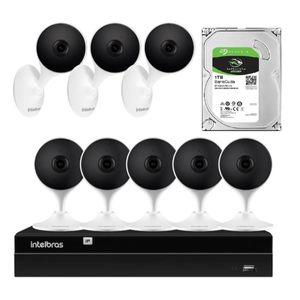 Kit 8 Câmeras Segurança Full Hd Im3 Wifi Nvd Intelbras 1tb