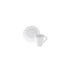 Kit Xícara e Pires de CaféTramontina Alicia em Porcelana Decorada 70 ml 12 Peças