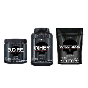 KIT HIPERCALÓRICO + WHEY + PRÉ-TREINO (CHOC+BAU+LIMÃO)