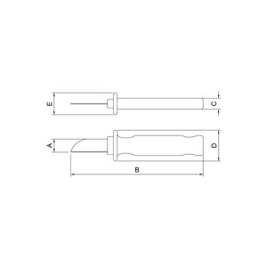 Faca Reta Desencapadora Isolada IEC 60900 7'' - Tramontina