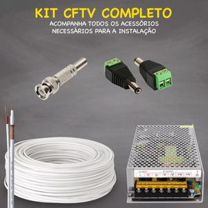 Kit Cftv 8 Cameras Full Hd 1220b 1080p Intelbras Dvr 3116c Inteligência Artificial com hd 2tb