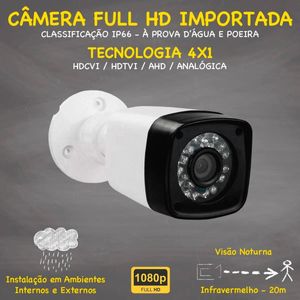 Kit 4 cameras seguranca 2mp Full HD DVR Intelbras 1004c S/ HD