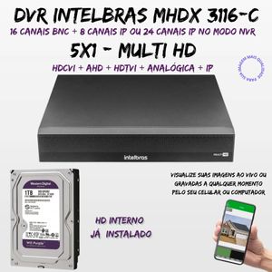 Dvr Multi Hd Intelbras 16ch Mhdx 3116-C C/HD1tb purple