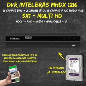 Dvr Multi Hd Intelbras 16ch Mhdx 1216-C C/HD 1tb purple