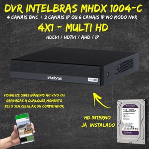 Dvr Multi Hd Intelbras 4Ch Mhdx 1004-C C/Hd 1TB purple