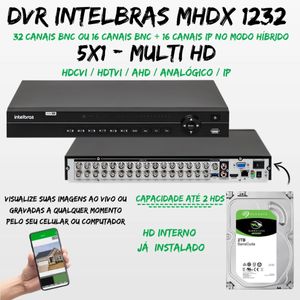 Dvr 32 Canais Intelbras Mhdx 1232 Multi hd c/Hd 2TB