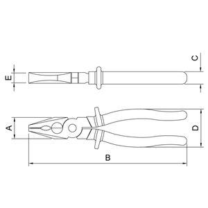 Alicate Universal Isolado 10.000V 7" Laranja PRO - Tramontina