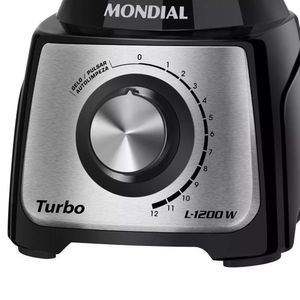 Liquidificador Mondial Turbo 1200w 3l Inox L-1200 Preto 110v