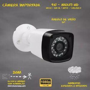 Kit 6 Câmeras de Segurança hd Dvr intelbras full hd 8ch mhdx c/hd