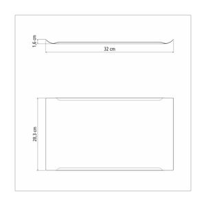 Bandeja Tramontina Quadrata Retangular em Aço Inox Alto Brilho 32 x 28 cm