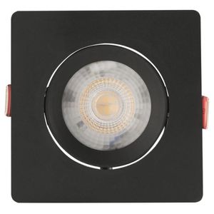 Spot LED Tramontina Quadrado 5W 3000 K Preto com Luz Amarela