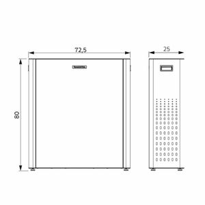 Lixeira Tramontina Sassari Plus 65 + 65 Litros em Aço Inox Scotch Brite Sem Tampa