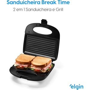 Sanduicheira e Grill Elgin BREAK TIME 800W 220v